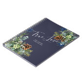 Carnet Jeu bleu d'hiver Eucalyptus Mariage Wonderland (Côté gauche)