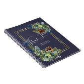 Carnet Jeu bleu d'hiver Eucalyptus Mariage Wonderland (Côté Droit)