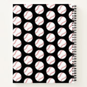 Carnet Jeu de baseball de rentrée scolaire, ajoutez le no (Dos)