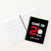Carnet Jeu de baseball de rentrée scolaire, ajoutez le no (Intérieur)