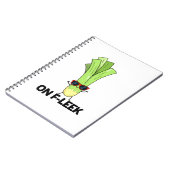 Carnet Jeu de mots drôle avec un poireau veggie à la mode (Côté gauche)