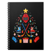Carnet Jeu de Noël de hockey sur glace Arbre de Noël Drôl (Devant)