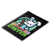 Carnet Jeu de pixels de lapin de Pâques heureux  (Côté gauche)