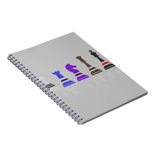 Carnet jeu d'échec jiu jitsu, cadeau bjj avec texte. (Côté Droit)