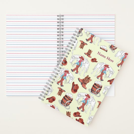 Carnet Jeune Cowboy et Cheval (À l'intérieur)