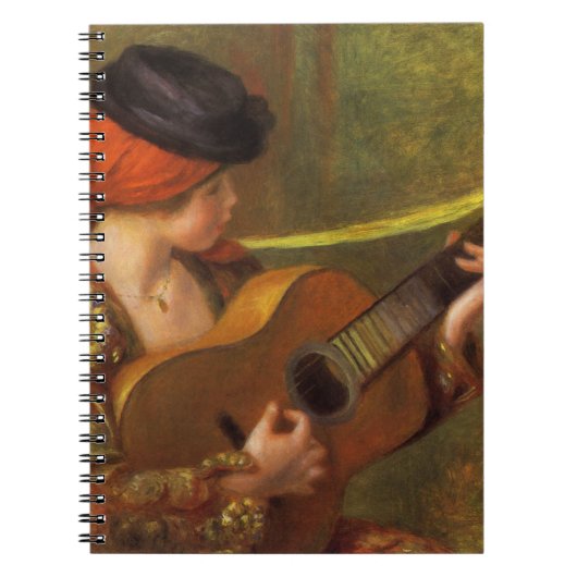 Carnet Jeune Espagnole avec guitare par Pierre Renoir (Devant)