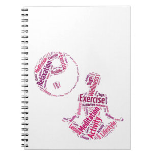 Carnet Jeune fille pratiquant le yoga sous le symbole Yin