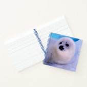 Carnet Jeune phoque à harpe couvert de flocons de neige (Intérieur)