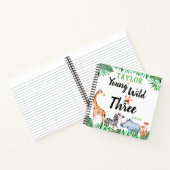 Carnet Jeune, sauvage et trois Invité d'anniversaire de 3 (Intérieur)