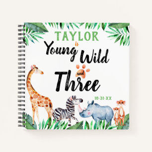 Carnet Jeune Sauvage Et Trois Safari Invité 3ème Annivers