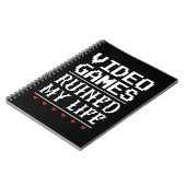 Carnet Jeux Vidéo ruiné ma vie (Côté gauche)