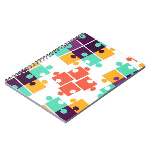Carnet Jigsaw Puzzle Autism Pattern Poison Cute Summer (Côté gauche)