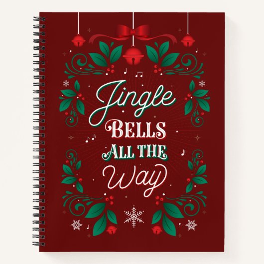 Carnet Jingle Bells All Way Christmas Sketchbook (Devant)