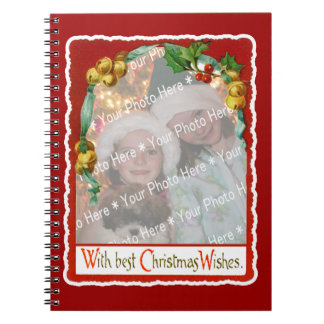 Carnet Jingle Bells voeux Noël Add-A-Photo Cadre