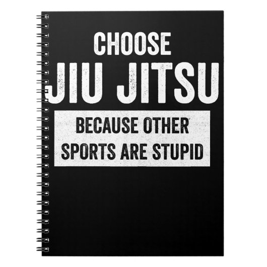 Carnet Jiu Jitsu BJJ choisissent Jiu Jitsu puisque blanc (Devant)