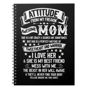 Carnet J'Obtiens Mon Attitude De Ma Mère Freakin Awesome