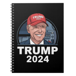 Carnet Joe Biden portant un chapeau de Trump