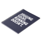 Carnet Jogging Sucks. Courir ne marche pas. (Côté gauche)