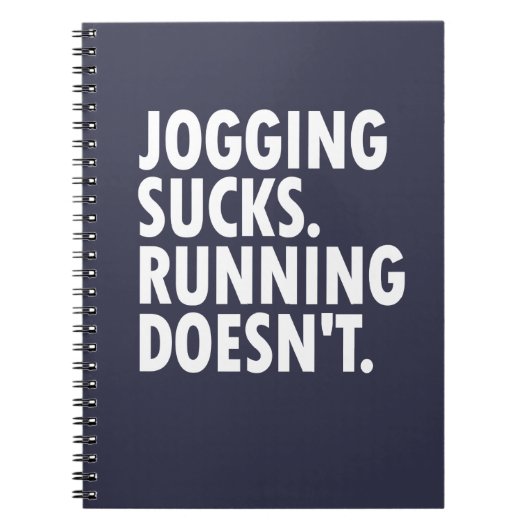Carnet Jogging Sucks. Courir ne marche pas. (Devant)
