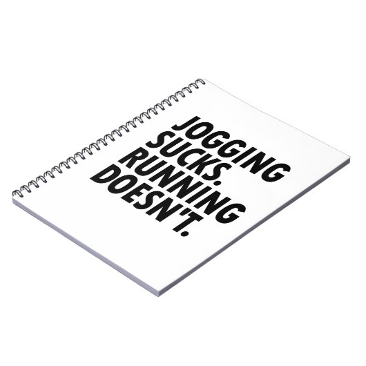 Carnet Jogging Sucks. Courir ne marche pas. (Côté gauche)