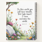 Carnet John 16:33 Poster de l'image du couplet de la Bibl (Dos)