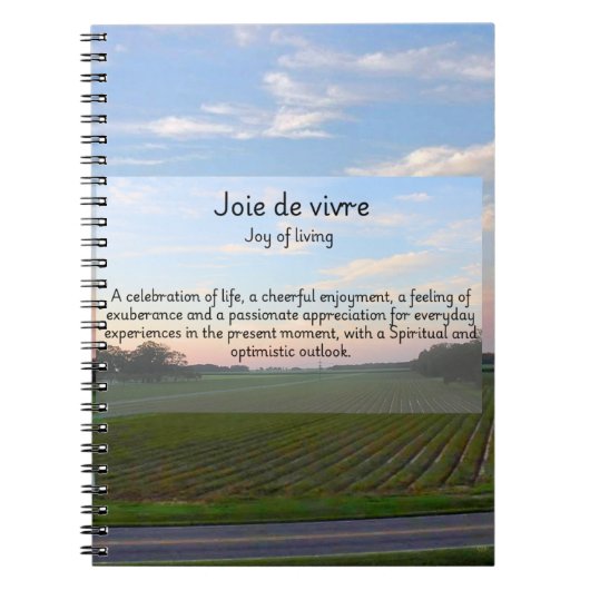 Carnet Joie de vivre (Devant)