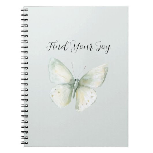 Carnet Joie Papillon Menthe (Devant)