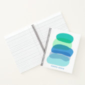 Carnet Joli Abstrait géométrique Formes Bleues Personnali (Intérieur)