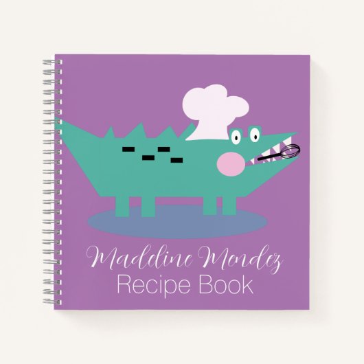 Carnet Joli Alligator Baker Recette Enfants (Devant)
