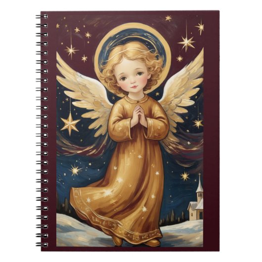 Carnet Joli Ange de Noël Vintage (Devant)