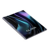 Carnet Joli aqua métallisé satin marbling monogramme (Côté Droit)