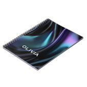 Carnet Joli aqua métallisé satin marbling monogramme (Côté gauche)