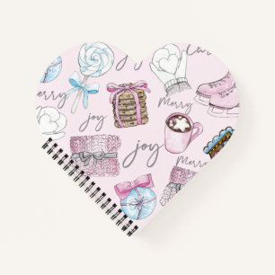 Carnet Joli Aquarelle rose Noël