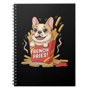 Carnet Joli Art Kawaii de Frites French Bulldog Français