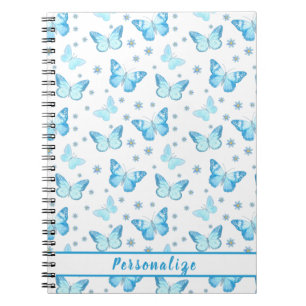 Carnet Joli Bébé Bleu Papillon Floral Design