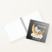 Carnet Joli bébé manchot baptisé et lune (Intérieur)
