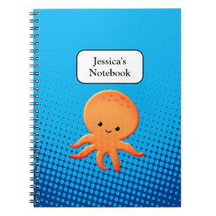 Carnet Joli bébé poulpe de dessin animé