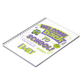 Carnet Joli Bienvenue à l'école Violet Vert (Côté gauche)