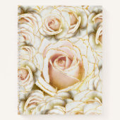 Carnet Joli blanc et rose Roses de la Glitterie Melange (Devant)