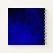 Carnet Joli bleu royal argent faux parties scintillant mo (Dos)