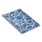 Carnet Joli Boho bleu et blanc floral (Côté Droit)