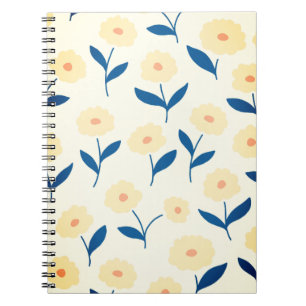 Carnet Joli Boho Chic Fleurs Jaunes Motif