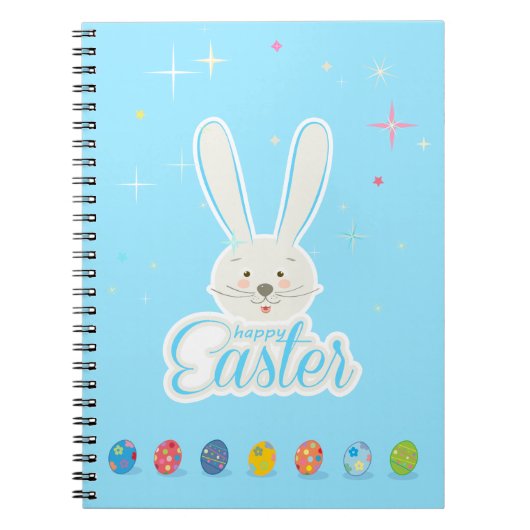 Carnet Joli Bunny de Pâques oeufs de chasse printemps de  (Devant)
