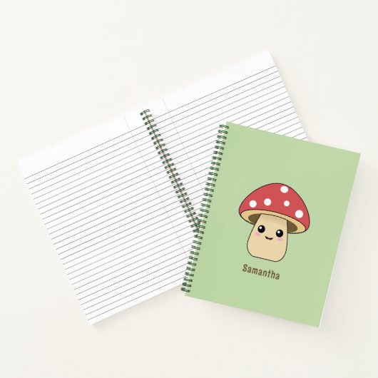 Carnet Joli Champignon Vert (Intérieur)