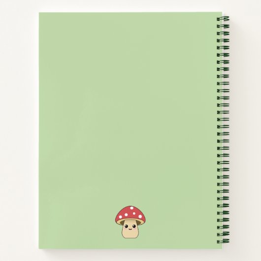 Carnet Joli Champignon Vert (Dos)