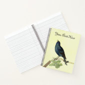 Carnet Joli Chanteur Blackbird sur Branche Caterpillar (Intérieur)