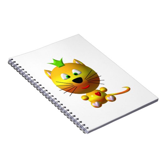 Carnet Joli Chat Avec Couronne (Côté Droit)
