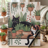 Carnet Joli Chat Botanique Aquarelle