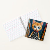 Carnet Joli chat de dessin animé (Intérieur)