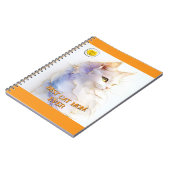 Carnet Joli Chat en Marbre Blanc (Côté gauche)